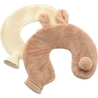 PLAFUETO 1L U-Shaped Neck Hot Water Bag with Fleece Cover and Clamp-Light