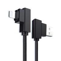10 inches 25cm Short Cable MYLB Compatible with iPhone Charger Cable 90 Degree USB Cable for iPhone 8 Plus,iPhone 8,iPhone 7 Plus 7 6S Plus 6 Plus SE 5S 5C 5, iPad 2 3 4 Mini, iPad Pro Air (0.25m)