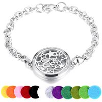 memorial jewelry 30mm Stainless Steel Aromatherapy/Perfume Essential Oils Fragrance Diffuser Locket Bracelet + 12 Washable Pads