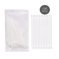100 Piece Multi-Purpose Nylon Zip Ties - 4 Inch Self Locking Cable Ties, White