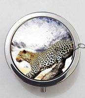 BlackKey Animal Leopard 3-Compartment Decorative Pocket Gift Box Case Organizer for Pill, Color 1 -1811