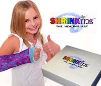 Cast Protector Shrinkins The Healing Art Washable Removable Cast Decorating Cover Party Kit~ Fun, Fashionable Creative Shrink Wrap Decorations for Arm & Leg Casts ~ Uses No Adhesive – Teen & Child