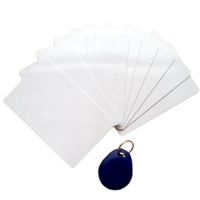 Card-Tech 10pcs RFID T5577 Re Writable Rewrite 125khz Proximity Access White Thin Cards