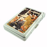 Japan Woodblock Artist Geisha Double-Sided Cigarette Case with lighter, ID Holder, and Wallet D-069