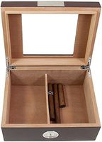 Bey-Berk C411 Lacquered"Walnut" Wood Humidor with Spanish Cedar Lining One Size Brown