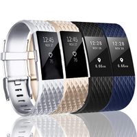 ZEROFIRE Compatible for Fitbit Charge 2 Bands, Adjustable Sport Wrist Bands Strap for Fitbit Charge 2, Women, Men, Pack of 4