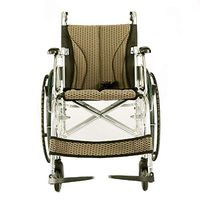 ChenCheng Wheelchair Titanium Alloy Lightweight Folding Portable Large Size Solid Rear Wheel Travel Ultra Light Elderly Scooter Medical Supplies