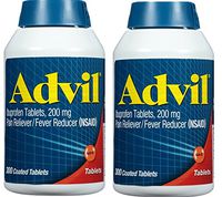 Advil Pain Reliever / Fever Reducer Coated Tablet, 200mg Ibuprofen OPvPya, Temporary Pain Relief, Pack of 2 (300 each)