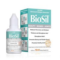 BioSil by Natural Factors, Beauty, Bones, Joints Liquid, Supports Healthy Hair, Skin and Nails, Vegan Collagen, Elastin and Keratin Generator, 0.5 fl oz (60 Servings)