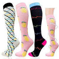 1/3/7 Pairs Compression Socks for Women&Men (20-30mmHg)- Best for Running, Travel,Cycling,Pregnant,Nurse, Edema