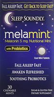 Sleep Soundly Melamint Melatonin Melt 5mg with Probiotics, Fast Acting Sleep Formula, 30 servings