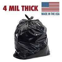55 Gallon 4mil Contractor Toughest Most Durable Trash Bags, Heaviest Duty Strength, Puncture Resistant Trash Can Liners, 55gal Large Garbage Bags, (35 Count)