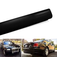 JoyShopping Stretchable Glossy Vinyl Film Protective Car Vinyl Wrap Stickers with Air Release Car Styling Accessories Black CN -