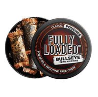 Fully Loaded Chew Tobacco and Nicotine Free Classic Bullseye Pouches Signature Flavor, Chewing Alternative