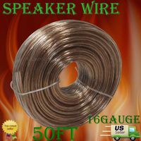 WennoW "50 Ft 16 Gauge Speaker Wire (Connects Speakers to Amplifier/Receiver)