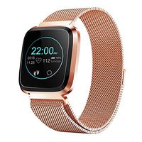 Fitness Tracker,Women Smart Fitness Watch, Heart Rate Monitor Smart Bracelet IP67 Waterproof Smart Bracelet with Health Sleep Activity Tracker Pedometer for Smartphone. (Gold)