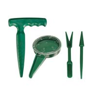 AKOAK 4 Pack Mini Garden Hand Tool Plant Sets - Garden Plant Flower Seed Dispenser,Seed Sower,Garden Seedlings Dibber and Widger for Garden Greenhouse