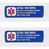 2 Pack Non-Verbal Autism Car Seat Harness - Backpack Strap Medical Alert Cover (Royal Blue)