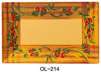 Yanco OL-216 Olive Rectangular Plate, 16" Length, 9.5" Width, Melamine, Pack of 12