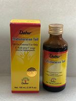 Dabur Herbal Ayurveda Mahanarayan Tail Massage Oil for Relief to Aching Joints and Muscles (100 ml / 3.38 fl oz)