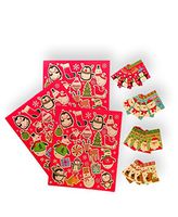 Christmas Holiday Folded Gift Tags and Gift Tag Stickers -- 76 Piece Kit