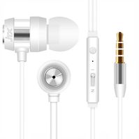 Dirance Wired in-Ear Stereo Super Bass Sport Earbuds Earphone Headphone for Cellphone Tablet Laptop (White)