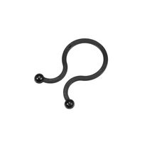 uxcell Twist Lock Cable Wire Ties Nylon U Shape Save Place 22mm Dia Black 200pcs