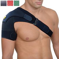 FIGHTECH Shoulder Brace for Men and Women | Compression Support for Torn Rotator Cuff and Other Shoulder Injuries | Left or Right Arm (Black, Large/X-Large)