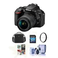 Nikon D5600 DSLR Camera Kit with AF-S DX NIKKOR 18-140mm f/3.5-5.6G ED VR Lens, Black - Bundle With Camera Case, 16GB SDHC Card, 67mm UV Filter, Cleaning Kit, Software Package