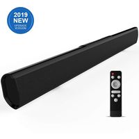 Soundbar, Meidong Sound Bar for TV 40 Watt 37-Inch 4 Speakers Strong Bass Wireless and Wired Bluetooth Audio Speakers Included Optical Cable, Remote Control, Wall Mountable（renewed）