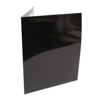 Four Point ELPF14020 - 8.5" x11" Film Laminated Pocket Folders, Versatile and Reusable, Black Clr, Heavy Weight, 2 pockets & Business Card Slits, 200 Per Pack, Made in USA,