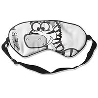 WUGOU Sleep Eye Mask Zebra Big Eye Lightweight Soft Blindfold Adjustable Head Strap Eyeshade Travel Eyepatch