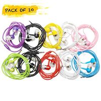 Life.Idea Bulk Earbuds Pack of 10 Wholesale Earphones Headphones in Bulk for Smart Phone, MP3, Computer