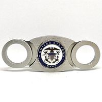 US Navy Cigar Cutter for Navy Cadet, Self-Sharpening Double Guillotine Blades in Gift Box by Cigar Cutters by Jim