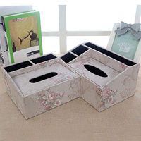 T-ZJHC Multi-Function Tissue Box Desktop Living Room Coffee Table Remote Control, Purple Powder Plum, Small (20 16.5 9.5 11)