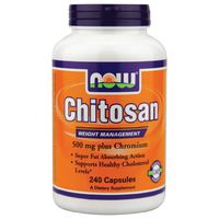 Now Foods Chitosan 500 mg with Chromium - 240 Caps 4 Pack