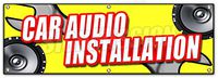 72" CAR Audio Installation Banner Sign Stereo Speakers Repair amps auto