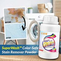 Panzisun Bleaching Powder Bathroom Color-Proof Laundry Stain Remover Whitening Strong Detergent Protects Fading for Clothes Towel Fabric