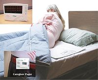Cordless/Wireless Bed Alarm System with Pager - 10" x 30" Pad