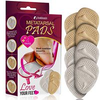 Ball of Foot Cushions High Heels 4 Pairs (8 Pieces) - High Heel Inserts for Women - Gel Insole Metatarsal Pads - Shoe Inserts - High Heel Cuhion Inserts - Shoe Pads for Heels (Grey and Biege)