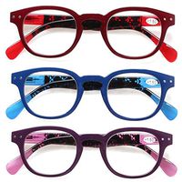 READING GLASSES 3 Pack Quality Stylish Designed Men and Women Glasses for Reading (3 Pack Mix Color, 2.75)