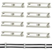 2 Channels Adhesive Ethernet Cable Clips, Self Adhesive Wire Clips Management (100 Pieces)