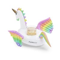 FUNBOY Inflatable Rainbow Unicorn Drink Holder Pool Float