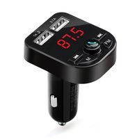 2019 upgrade call car fast charger, wireless Bluetooth FM transmitter wireless receiver and Mp3 music stereo adapter, compatible with all smart phone dual USB port charger, Bluetooth chip upgrade to 5