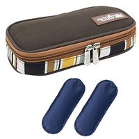 Goldwheat Portable Medical Travel Cooler Bag Insulin Cooler Case Diabetic Organizers with 2 Ice Packs