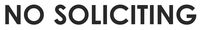hBARSCI No Soliciting Vinyl Decal - 5 Inches - for Cars, Trucks, Windows, Laptops, Tablets, Outdoor-Grade 2.5mil Thick Vinyl - Matte Black