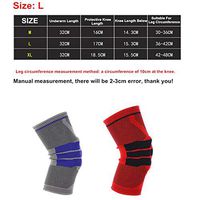 HWZ Basketball Support Silicone Crash pad Sports Knee Pads Breathable Nylon Spring Support Sports Safety Gear (Reddish Black, L)