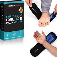 Cold Therapy Gel Pack (2 Gel Packs + 1 Wrap) 3x5 in. Reusable Ice Packs for Foot, Elbow, Wrist, Hand, Arm, Ankle – Cold Pack Reduces Pain and Swelling from Injury and Surgery