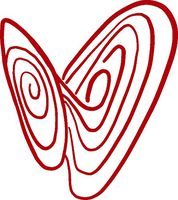 hBARSCI Mathematical Chaos Vinyl Decal - 5 Inches - for Cars, Trucks, Windows, Laptops, Tablets, Outdoor-Grade 2.5mil Thick Vinyl - Red