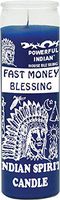 Indio Products Fast Money Blessing Blue Candle - Silkscreen 1 Color 7 Day